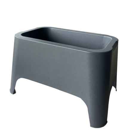 Table basse de jardin 59x 39x 36cm Anthracite Avec couvercle Extérieur / Intérieur TOOMAX
