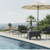 Table basse de jardin 59x 39x 36cm Anthracite Avec couvercle Extérieur / Intérieur TOOMAX